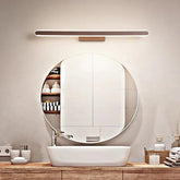 Brown Linear Aluminum Bathroom Wall Light - Clowas
